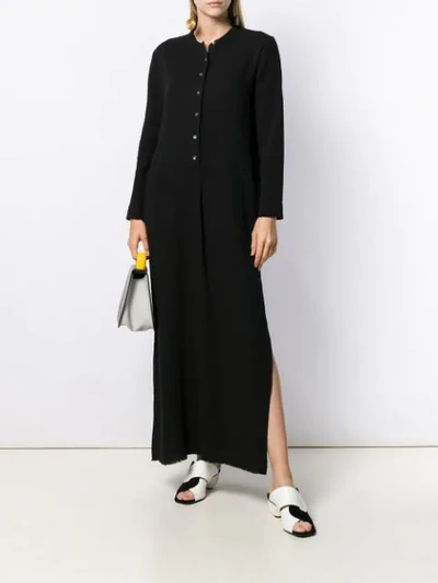 Shop Raquel Allegra Henley Maxi Dress In Black