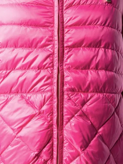 Shop Max Mara Zipped Padded Jacket In Pink