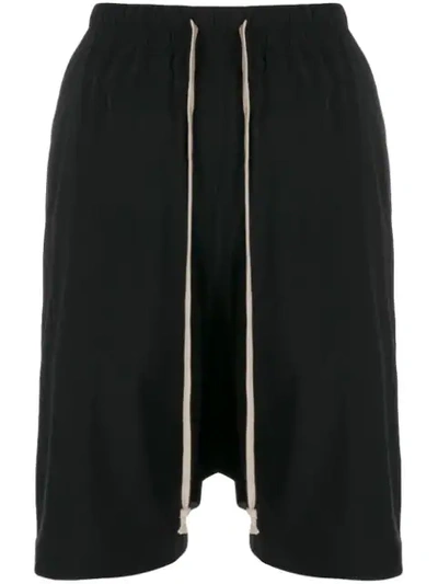 Shop Rick Owens Oversized Track Shorts In Black