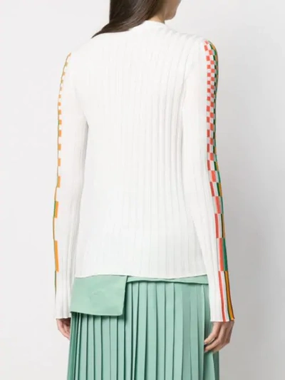 Shop Loewe Fitted Knitted Top In White