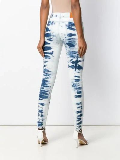 Shop Stella Mccartney Skinny-jeans In Batikoptik In Blue