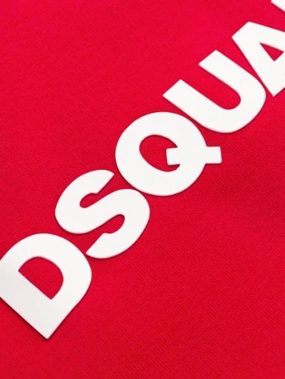 Shop Dsquared2 Logo Print Sweatshirt In Red