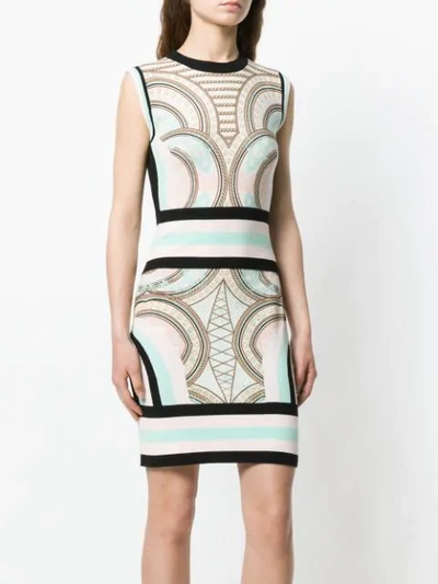 Shop Pierre Balmain Intarsia-knit Dress In Multicolour