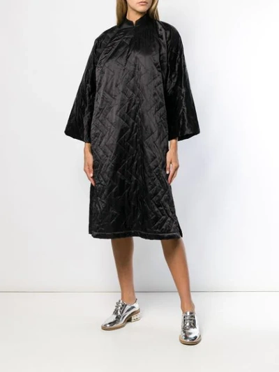 Shop Comme Des Garçons Comme Des Garçons Quilted Kimono Dress - Black