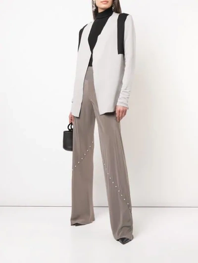 Shop Rick Owens Flared Style Trousers In Grey