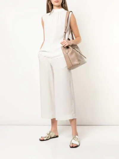 Shop Vince Ruched Neck Vest In White