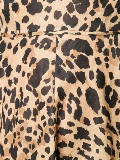 ZIMMERMANN LEOPARD PRINT DRESS - 大地色