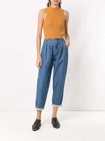 Shop Amapô High Waisted Jeans In Blue