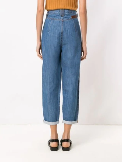 AMAPÔ HIGH WAISTED JEANS - 蓝色