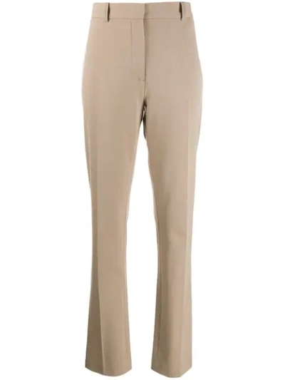 Shop Joseph Slim-fit Tapered Trousers In Neutrals