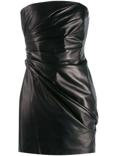 Shop Versace Trägerloses Minikleid In Black