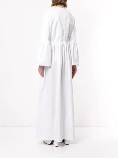 Shop The Row Flute Sleeve Maxi Dress In White