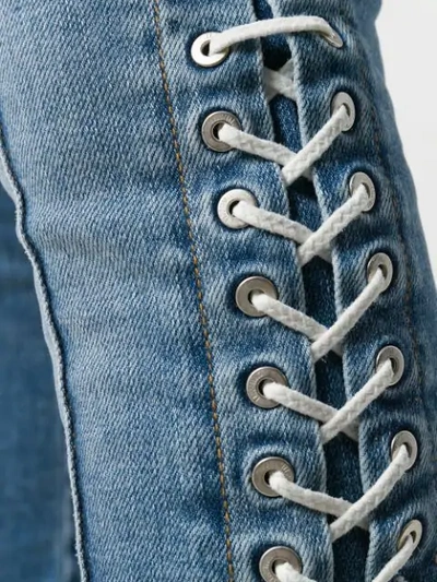 UNRAVEL PROJECT 系带细节牛仔裤 - 蓝色