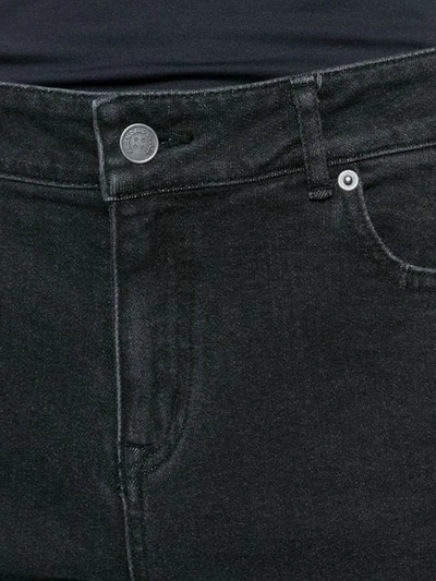 Shop Julien David Cropped Flared Jeans In Black