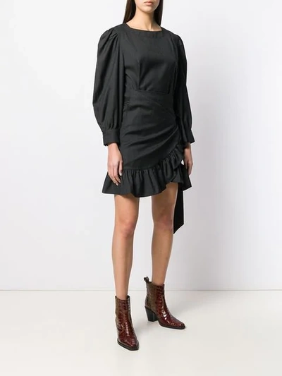 Shop Isabel Marant Étoile Short Frilled Dress In Black