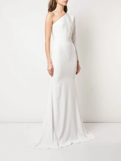 Shop Alex Perry One-shoulder Gown - White