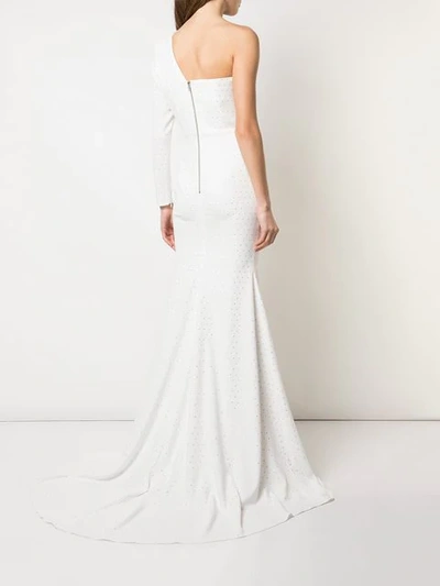 Shop Alex Perry One-shoulder Gown - White