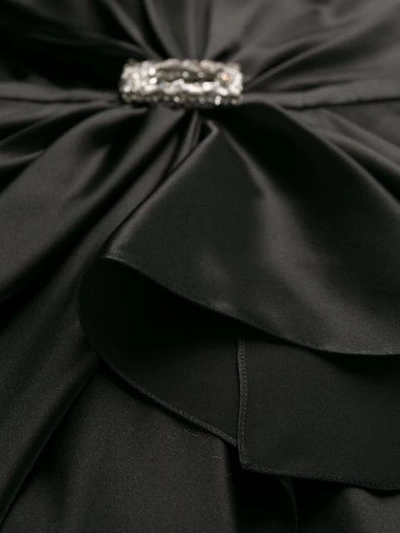 ALEXANDRE VAUTHIER LONG-SLEEVE RUCHED MINI DRESS - 黑色