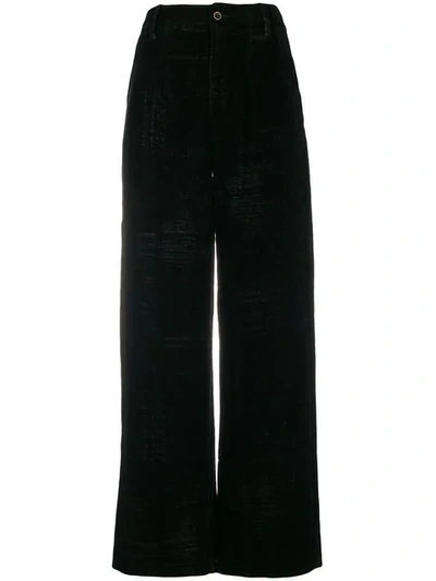 Shop Uma Wang Wide Leg Trousers In Black