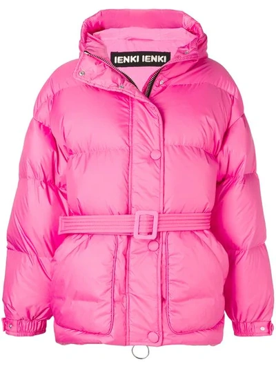 Shop Ienki Ienki Belted Down Jacket - Pink