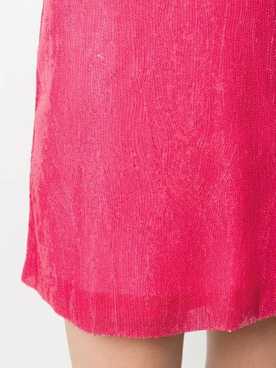 Alberta Ferretti Fuchsia Sequin Skirt In Pink