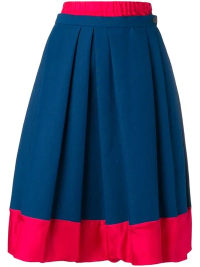 Shop Marni Layered Midi Skirt In Blue
