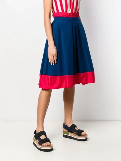 Shop Marni Layered Midi Skirt In Blue