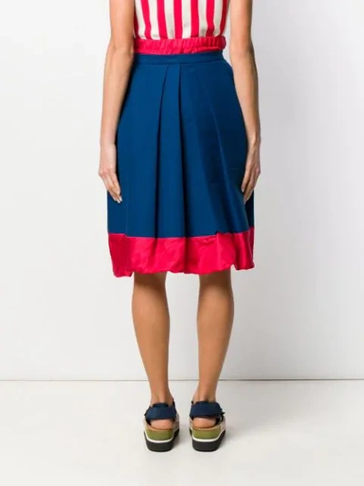 Shop Marni Layered Midi Skirt In Blue