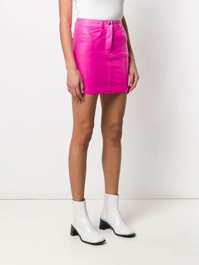 Shop Manokhi Fitted Mini Dress In Pink