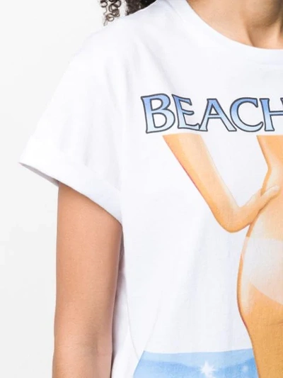 Shop Ashley Williams Beach Bum Print T-shirt In White