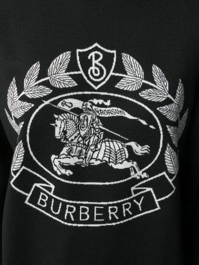 BURBERRY 徽章针织毛衣 - 黑色
