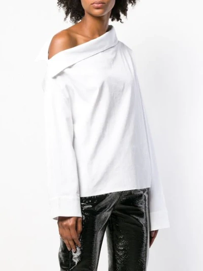 Shop Rta Off-the-shoulder Shirt - White