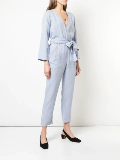 Shop Apiece Apart Tailored Jumpsuit With Knot Detail In Blue