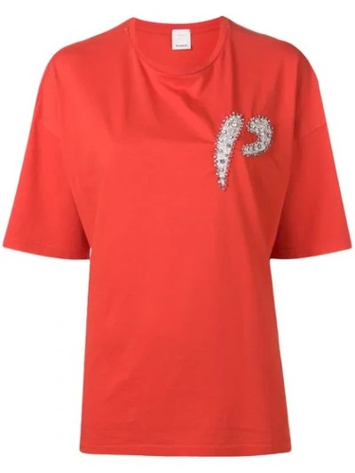 Shop Pinko Crystal Logo T In Red