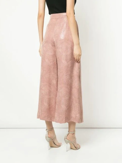 Shop Roland Mouret High Waisted Wide Leg Trousers In Pink