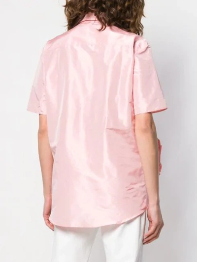 Shop Miu Miu Rose Detail Shirt In Pink