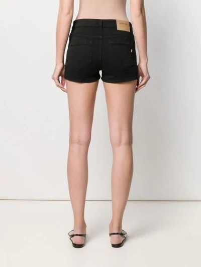 Shop Dondup Buttoned Denim Shorts In Black