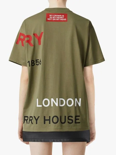 Shop Burberry T-shirt Mit Horseferry-print In Green