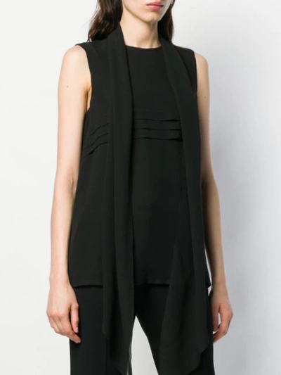 Shop Max Mara Studio Scarf Detail Blouse - Black