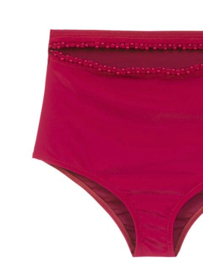 Amir Slama Beaded Detail Bikini In Pink