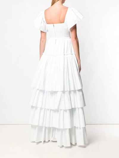 Shop Dolce & Gabbana Ruffled Poplin Dress In White