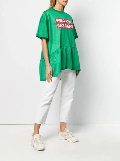Shop Red Valentino Follow Me Now Mesh Top In Green