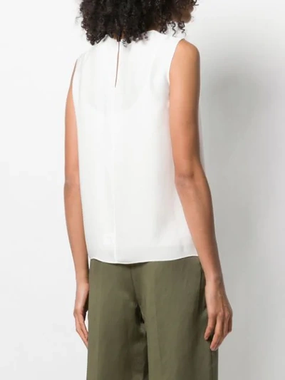 Shop Theory Sleeveless Round Neck Top In White