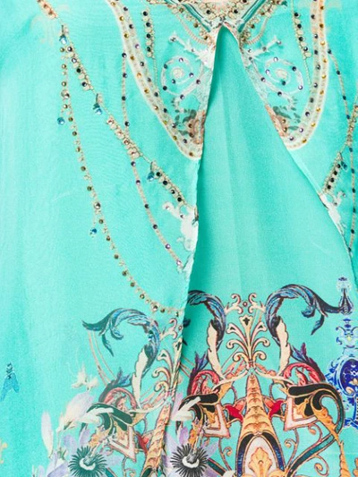 Shop Camilla Sheer Overlay Dress In Blue