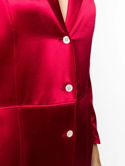 Shop Thom Browne Satin-kleid - Rot In Red