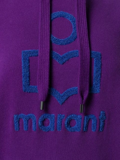 Shop Isabel Marant Étoile Logo Patch Hoodie - Purple