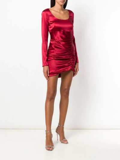 Shop Roberto Cavalli Fitted Mini Dress In Red