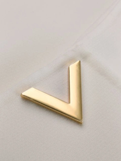 Shop Valentino A-line Logo Skirt In White