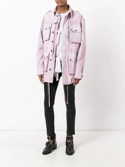 Shop Faith Connexion Oversized Military Jacket In Pink