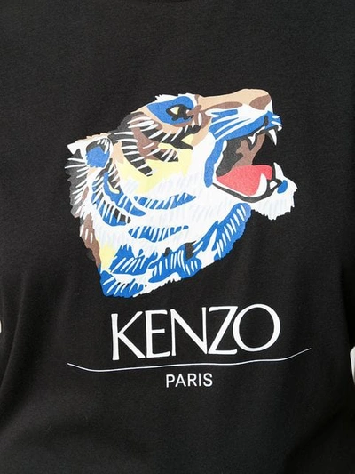 Shop Kenzo Tiger Head T-shirt - Black